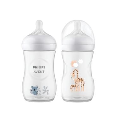 Imagem de Kit Mamadeira Pétala 260 ml Girafa e Coala 2 peças Philips Avent