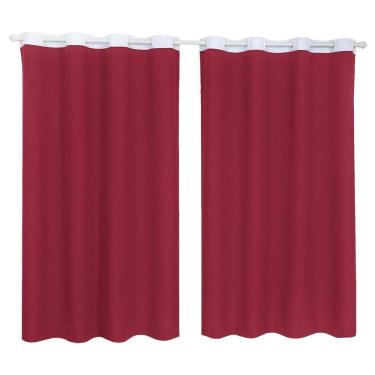 Imagem de Cortina Tecido Oxford Faixa Branco 2,50M X 3,00M - Rosa