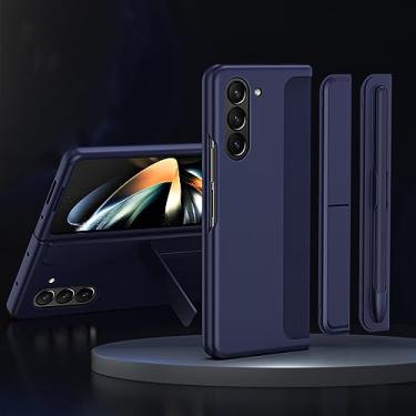 Imagem de para Samsung Galaxy Z Fold 5 4 3 Case Slot para caneta com Stylus Touch Pen Suporte invisível para Galaxy Z Fold 5 Capa traseira, azul, para Samsung Z Fold 5