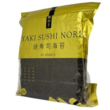 Imagem de Alga Marinha Nori Yaki Sushi Nori Gold Crocante 50 Folhas 140 Gramas