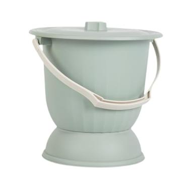 Imagem de menolana Potty Pot, Bacia portátil, Balde de cômoda noturna de 4,5 L, Penico, Mictório com cuspideira com tampa para quarto de criança, Verde