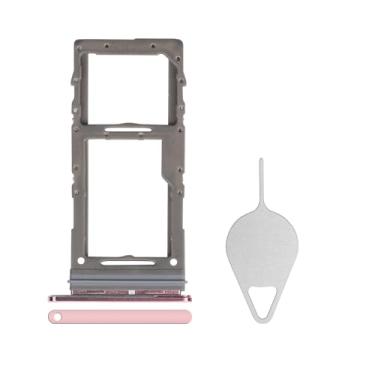Imagem de BESJMYT Substituição da bandeja do cartão SIM para Samsung Galaxy S20+ 5G (versão SIM único) - Adaptador de suporte para compartimento de cartão rosa nuvem com ejetor de agulha para S20 Plus 5G