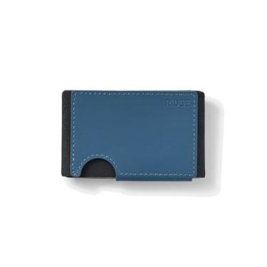 Imagem de Ridge Carteira masculina compacta e minimalista e porta-cartão, carteira masculina com bolso frontal protegido por RFID com clipe de dinheiro integrado, BIFLEX - Azul cobalto, One Size, Biflex