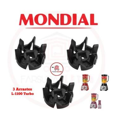 Imagem de Arraste Acoplamento do Copo 3 Peças Liquidificador Mondial L-1100 Turb