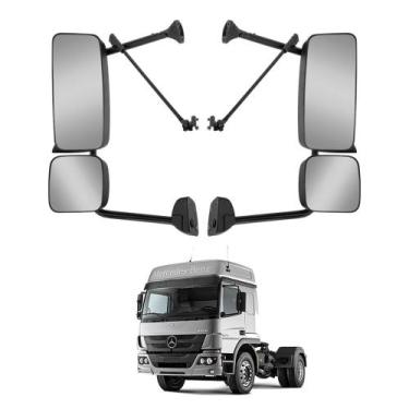 Imagem de Retrovisor c Auxiliar Compatível c Mercedes Axor Atego LD LE - Fabbof