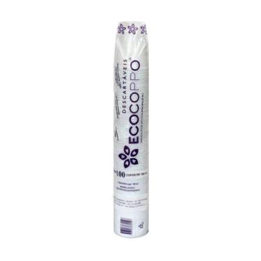 Imagem de Copo Descartável PP 180ml Branco Ecocoppo Com 100 Unidades