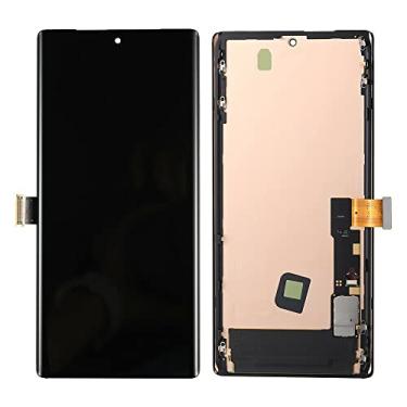 Imagem de Ygpmoiki Para Google Pixel 6 Pro GLUOG G8VOU Tela LCD Touch Screen Digitalizador Montagem com Moldura de Substituição Preto 17.0 cm