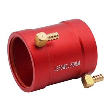 Imagem de Treehobby Aluminum 36mmx50mm RC Model Boat Motor Water Cooling Jacket with Inlet & Outlet Fittings Heatsink Metal Parts for 36-Series RC Boat Motor Part Accessory (Red)