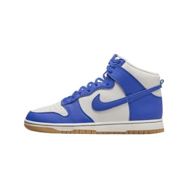Imagem de Nike Tênis masculino Dunk High Retro SE (FV6612-001, Phantom/marfim pálido/amarelo goma/azul corredor), Fantasma/marfim pálido/amarelo goma/azul corredor, 42