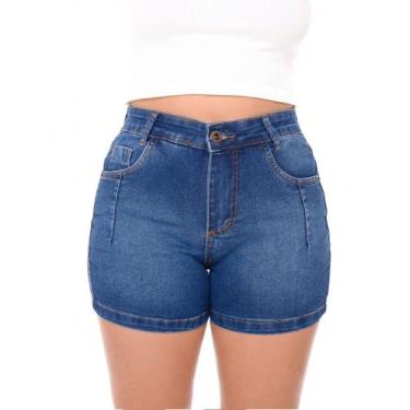 Imagem de Short jeans escuro de qualidade premium com pinça new vintage - SSJEAN