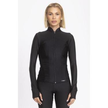 Imagem de Jaqueta Feminina Fitness Corta Vento Preta - Vibs Fitwear