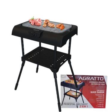 Imagem de Churrasqueira Portátil Elétrica Pezinho Suporte 110v/220v, 110V