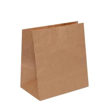 Imagem de 50 Unidades Sacos de papel Kraft para Delivery e Mercado Compras taman