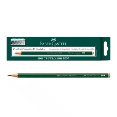 Imagem de Kit 12 Lápis 9000 Grafite Desenho 3b Faber Castell Técnico Escolar - F