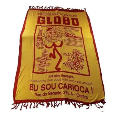 Imagem de Canga De Praia Estampa Biscoito Globo Verde Ou Vermelha - Vitrine Vers
