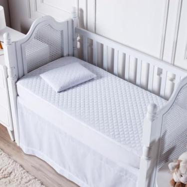 Imagem de Capa de Colchão Impermeável Para Berço Enxoval De Bebê c/Elástico (BRANCO)