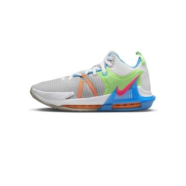 Imagem de Nike Tênis de basquete masculino Lebron Witness 7, Cinza nevoeiro/rosa hiperativo, 39