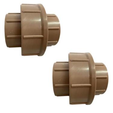Imagem de Kit 2 uniões para motobombas e filtro encaixe  50 mm - Pooltec, PARA C
