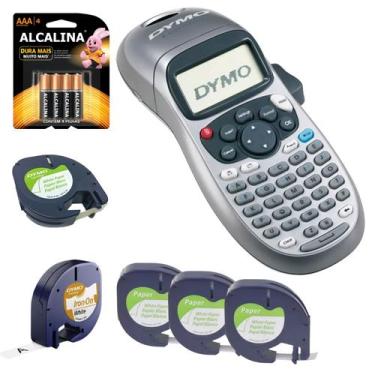 Imagem de Rotulador Letratag Lt100h PRATA 4 Pilha 4 Fita+1 para Tecido - DYMO
