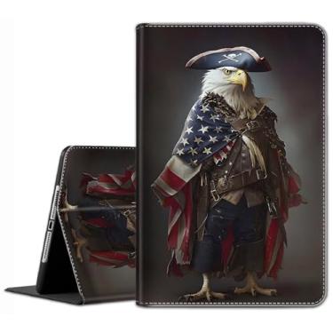 Imagem de Capa para Samsung Galaxy Tab A9 Plus 28 cm 2023 (SM-X210/X216/X218) – Capa fina com função hibernar/despertar automática para Galaxy Tab A9+ 27.9 cm 2023, bandeira da Águia Americana