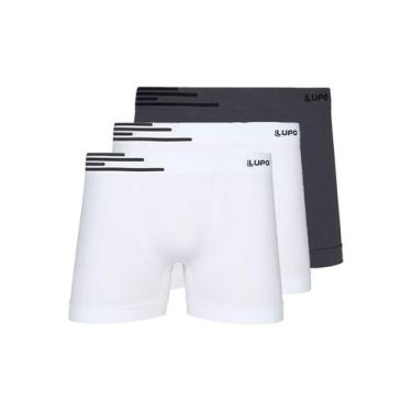 Imagem de Kit com 3 Cuecas Boxer Lupo 436-002 Colorido, Cinza, GG