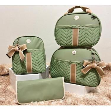 Imagem de Kit De Bolsas De Bebê Saída Maternidade Kit Completo - Mk baby, verde 