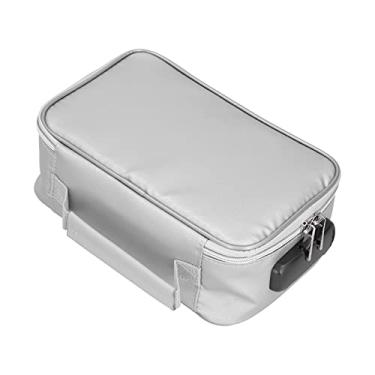 Imagem de Bolsa de armazenamento de certificado à prova de fogo com trava | Capa para passaporte e documentos | Solução segura de armazenamento de dinheiro e arquivos (preto) (prata)