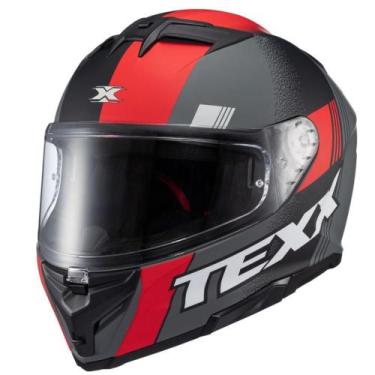 Imagem de Capacete Texx Kaiman Track, 58, Vermelho/Cinza