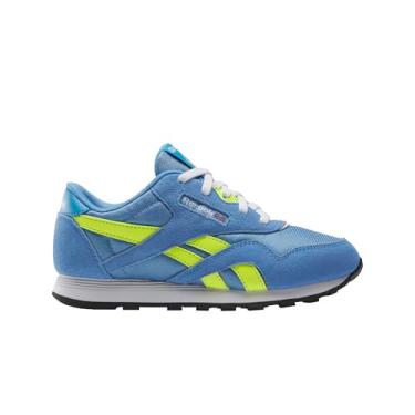 Imagem de Reebok Tênis infantil unissex clássico Step N' Flash 2.0 de renda elástica, Branco/azul Y2k, 5.5 Infant