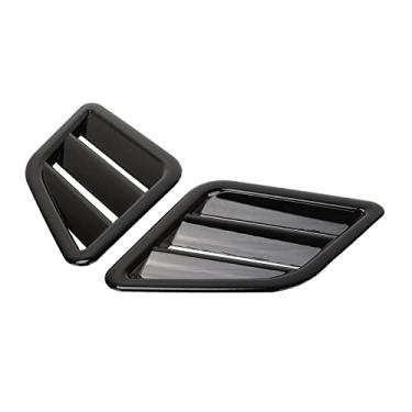 Imagem de ABS Frente Superior Capô Air Outlet Grille Com Superfície de Luxo e Elegante para, Corsa, Jazz Motor Bonnet Air Vent Frame Trims (Preto brilhante)