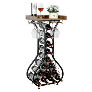 Imagem de Suporte para Vinhos Rack de vinho autônomo, piso, bar, mesa, vinho, suporte, licor, armário, vidro Porta-Garrafas