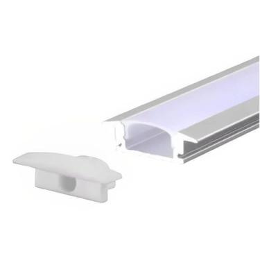 Imagem de Perfil Slim de Embutir Branco 2 Metros - 9343 - GAYA