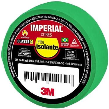 Imagem de Fita Isolante Imperial 18 mm x 10 Metros Verde - HB004298061 - 3M