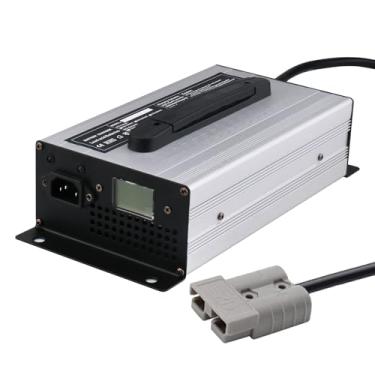 Imagem de Lzyjckh Carregador de Bateria para Empilhadeira 48V 20A, Carregadores de Bateria de Chumbo-Ácido com conexão Anderson de 120A/175A/350A Carregadores de Carga Lenta com Display LCD,Silver,350A