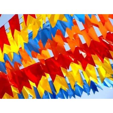 Imagem de Bandeirinha De Festa Junina Em TNT Reutilizável 10 metros - Cia das Ca