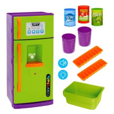 Imagem de Geladeira Infantil Completa C/ Acessórios 33cm - Usual Brinquedos