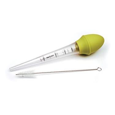 Imagem de RSVP International Kitchen Collection, baster lâmpada de medição, segura para calor até 225 F, lavável na lava-louças, inclui escova de limpeza, capacidade de 35 g, verde