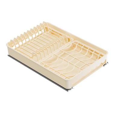 Imagem de IEUDNS Organizador de armário retrátil, suporte para tampa de panela, prateleira moderna faça você mesmo para serviços pesados, escorredor de pratos para