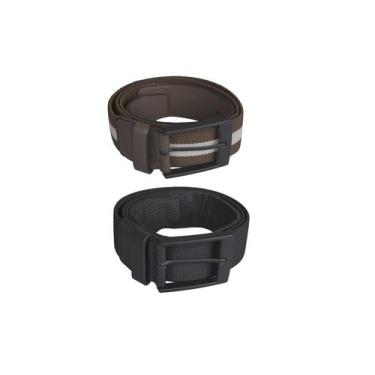 Imagem de Kit Cinto Esportivo Masculino Elástico Couro Resistente - Lander Calça