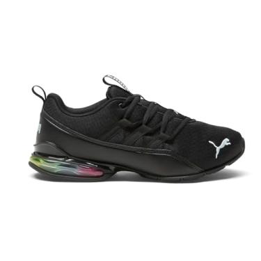 Imagem de PUMA Tênis feminino Riaze Prowl Rainbow com cadarço casual - preto, Preto, 36
