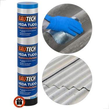 Imagem de Fita Manta asfáltica auto adesiva Aluminizada Vedatudo Bautech 90cm x 