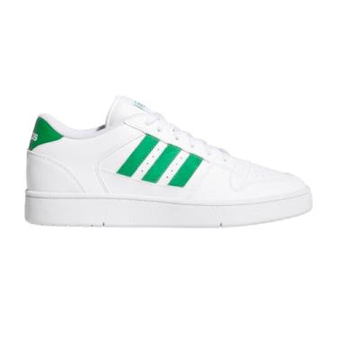Imagem de adidas Tênis masculino Break Start com cadarço - vermelho, Branco/Verde/Branco, 14 Women/13 Men
