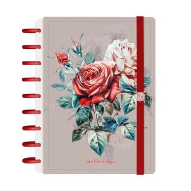 Imagem de Caderno De Disco Inteligente Personalizado Iscool M+ Floriografia Rosa Bege
