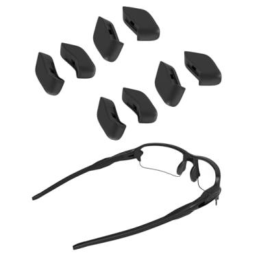 Imagem de SAUCER Almofadas de reposição para nariz Oakley Flak Draft OO9364 | Flak Beta OO9363 | Flak XS OJ9005 | Óculos de sol Flak XXS, Protetores de nariz pretos, Tamanho �nico