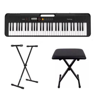 Imagem de Teclado Casio Casiotone CT-S200 com Banqueta e Estante Kit