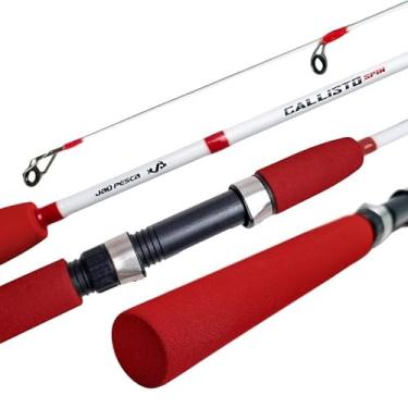 Imagem de Vara de Pesca Jaú Pesca Callisto Spin, Fibra de Vidro, 2 Partes, 10-20 lbs, Molinete (Vermelho, 1,35m)