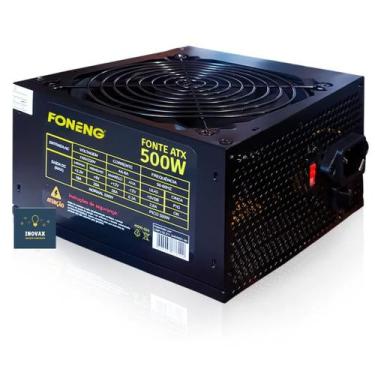 Imagem de Fonte ATX 500W Para PC Bivolt Manual e Sem Cabo - HDW-0004 - Foneng