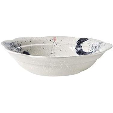 Imagem de Saladeira de cerâmica de tamanho grande, tigela fundo criativa japonesa de tamanho grande | Chucrute tigela de peixe tigela de sopa restaurante, # F (14