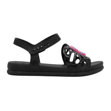 Imagem de Sandália Infantil Rasteira Grendene Kids 23268 Barbie Fly Mochila Preto
