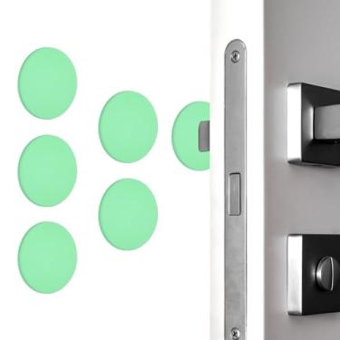 Imagem de PATIKIL 5 peças de protetor de parede para maçanetas de porta, batentes de porta redondos de silicone de 4 cm, almofada autoadesiva, protetor de parede silencioso para geladeira, casa, escritório